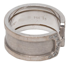 カルティエ C2 リング リング 指輪 #55 K18WG ホワイトゴールド 750 レディース CARTIER 【中古】