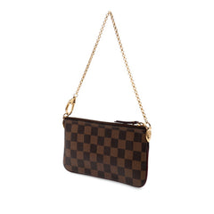 ルイ ヴィトン ダミエ ポシェット ミラMM チェーン ハンドバッグ ミニショルダーバッグ N63091 ブラウン PVC レディース LOUIS VUITTON 【中古】