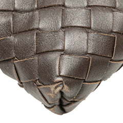 ボッテガヴェネタ イントレチャート 斜め掛け ショルダーバッグ 172736 ブラウン レザー メンズ BOTTEGAVENETA 【中古】