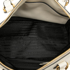 プラダ 三角ロゴプレート ハンドバッグ ショルダーバッグ 2WAY 1BA104 ホワイト レザー レディース PRADA 【中古】