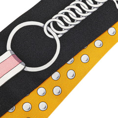 エルメス ツイリー Grand Tralala グラン トゥラララ スカーフ ブラック マルチカラー シルク レディース HERMES 【中古】