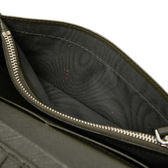 プラダ ロゴ 長財布 2MV836 ブラック グリーン サフィアーノレザー レディース PRADA 【中古】