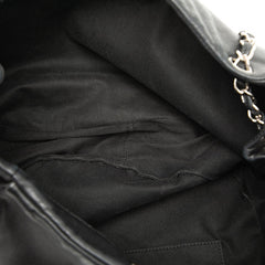 シャネル ココマーク チェーン トートバッグ ブラック ラムスキン レディース CHANEL 【中古】