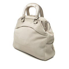 セリーヌ ロゴ ハンドバッグ ショルダーバッグ 2WAY ベージュ レザー レディース CELINE 【中古】