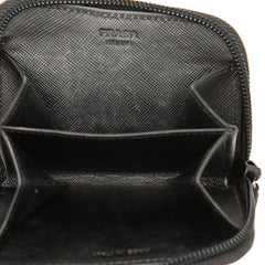 プラダ 三角ロゴプレート コインケース 小銭入れ M268 ブラック ナイロン レディース PRADA 【中古】