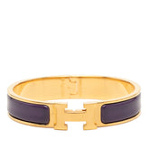 エルメス クリックH PM ブレスレット ゴールド パープル メッキ エナメル レディース HERMES 【中古】