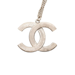 シャネル ココマーク ラインストーン ネックレス シルバー ブラック メタル レディース CHANEL 【中古】