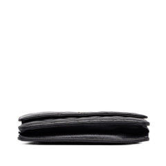 シャネル ココマーク マトラッセ クラシック チェーンウォレット ショルダーバッグ AP0250 ブラック ゴールド キャビアスキン レディース CHANEL 中古