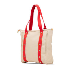 ルイ ヴィトン アンティグア カバMM トートバッグ ショルダーバッグ M40035 レッド ベージュ キャンバス レザー レディース LOUIS VUITTON 【中古】