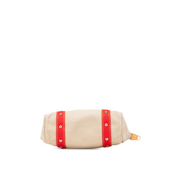 ルイ ヴィトン アンティグア カバMM トートバッグ ショルダーバッグ M40035 レッド ベージュ キャンバス レザー レディース LOUIS VUITTON 【中古】