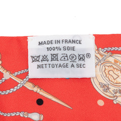エルメス ツイリー レ クレ ア ポア LES CLES A POIS スカーフ ピンク系 シルク レディース HERMES 【中古】