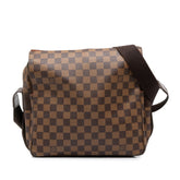 ルイ ヴィトン ダミエ ナヴィグリオ 斜め掛け ショルダーバッグ N45255 ブラウン PVC レザー レディース LOUIS VUITTON 中古