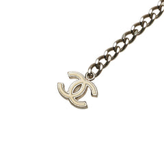 シャネル ココマーク チェーン ベルト シルバー ホワイト メタル レディース CHANEL 【中古】