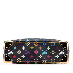 ルイ ヴィトン モノグラム マルチカラー ブローニュ ショルダーバッグ M92638 ノワール ブラック PVC レザー レディース LOUIS VUITTON 中古