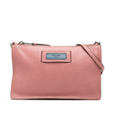 プラダ エチケット ショルダーバッグ 1NE006 ピンク レザー レディース PRADA 【中古】