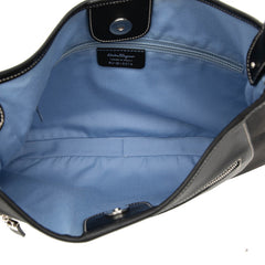 サルヴァトーレフェラガモ ハンドバッグ ワンショルダーバッグ AU-21-3374 ブラック レザー キャンバス レディース Salvatore Ferragamo 【中古】