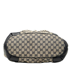 グッチ GGキャンバス スーキー トートバッグ ショルダーバッグ 285730 ベージュ ネイビー キャンバス レザー レディース GUCCI 【中古】