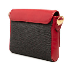 サンローラン 斜め掛け ショルダーバッグ レッド マルチカラー PVC レザー レディース SAINT LAURENT 【中古】