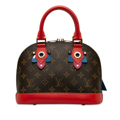 ルイ ヴィトン モノグラム アルマBB ハンドバッグ ショルダーバッグ 2WAY M41659 フラミンゴ レッド PVC レザー レディース LOUIS VUITTON 【中古】