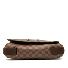 ルイ ヴィトン ダミエ ブルックリンMM 斜め掛け ショルダーバッグ N51211 ブラウン PVC レザー レディース LOUIS VUITTON 【中古】