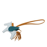 エルメス ロデオ ペガサス PM バッグチャーム ブルー系 ベージュ アニョーミロ レディース HERMES 【中古】