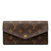 ルイ ヴィトン モノグラム ポルトフォイユ サラ 長財布 M62234 ブラウン フューシャ PVC レザー レディース LOUIS VUITTON 【中古】