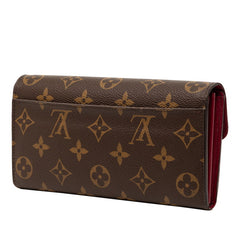 ルイ ヴィトン モノグラム ポルトフォイユ サラ 長財布 M62234 ブラウン フューシャ PVC レザー レディース LOUIS VUITTON 【中古】
