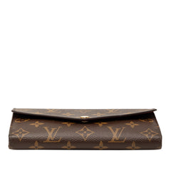 ルイ ヴィトン モノグラム ポルトフォイユ サラ 長財布 M62234 ブラウン フューシャ PVC レザー レディース LOUIS VUITTON 【中古】