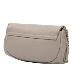 シャネル ハーフムーン ココマーク チェーン ウォレット ショルダーバッグ パープル キャビアスキン レディース CHANEL 【中古】