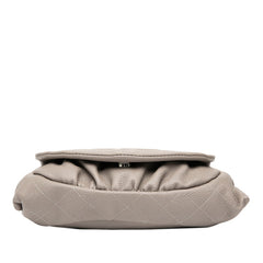 シャネル ハーフムーン ココマーク チェーン ウォレット ショルダーバッグ パープル キャビアスキン レディース CHANEL 【中古】
