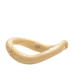 シャネル ココマーク バングル ベージュ ウッド レディース CHANEL 【中古】