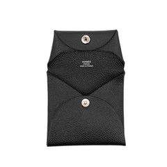 エルメス バスティア コインケース 小銭入れ ブラック ヴォーエプソン レディース HERMES 【中古】