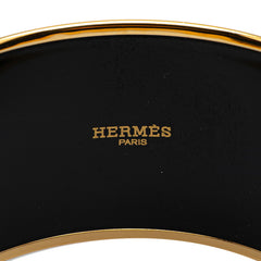 エルメス エマイユTGM 七宝焼き バングル ゴールド マルチカラー メッキ レディース HERMES 【中古】
