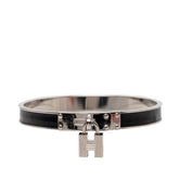 エルメス ケリーバングル バングル シルバー ブラック レザー メタル レディース HERMES 【中古】