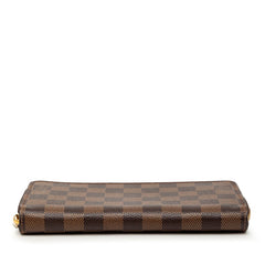 ルイ ヴィトン ダミエ ジッピーウォレット 長財布 N41661 ブラウン PVC レディース LOUIS VUITTON 【中古】