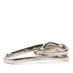 ディオール リング 指輪 #M シルバー ピンク メタル ビジュー レディース Dior 中古