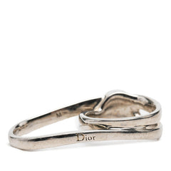 ディオール リング 指輪 #M シルバー ピンク メタル ビジュー レディース Dior 中古