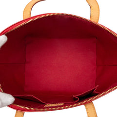 ルイ ヴィトン モノグラム ヴェルニ ベルヴューPM ハンドバッグ M93583 ポムダムール レッド パテントレザー レディース LOUIS VUITTON 【中古】