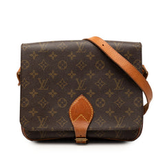 ルイ ヴィトン モノグラム カルトシエールGM 斜め掛け ショルダーバッグ M51252 ブラウン PVC レザー レディース LOUIS VUITTON 【中古】