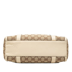 グッチ GGキャンバス ハンドバッグ ミニボストンバッグ 130942 ベージュ キャンバス レザー レディース GUCCI 中古