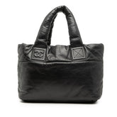 シャネル コココクーンPM トートバッグ ブラック レザー レディース CHANEL 【中古】