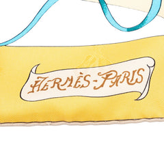 エルメス カレ90 LE CARNAVAL DE VENISE ベニスのカーニバル スカーフ 大判スカーフ イエロー シルク レディース HERMES 中古