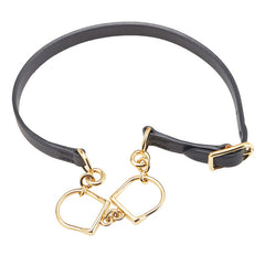 エルメス エトリエ ドゥブルトゥール ブレスレット ブラック ゴールド レザー メッキ レディース HERMES 【中古】
