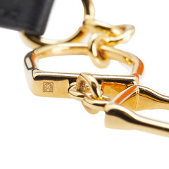 エルメス エトリエ ドゥブルトゥール ブレスレット ブラック ゴールド レザー メッキ レディース HERMES 【中古】