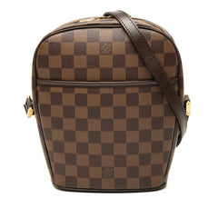 ルイ ヴィトン ダミエ イパネマPM 斜め掛け ショルダーバッグ N51294 ブラウン PVC レザー レディース LOUIS VUITTON 【中古】