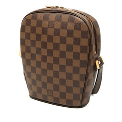 ルイ ヴィトン ダミエ イパネマPM 斜め掛け ショルダーバッグ N51294 ブラウン PVC レザー レディース LOUIS VUITTON 【中古】