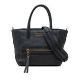 ミュウミュウ マドラス ハンドバッグ ショルダーバッグ 2WAY ネイビー レザー レディース MIUMIU 【中古】