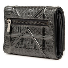 ディオール ディオラマ 三つ折り財布 ブラック パテントレザー レディース Dior 【中古】
