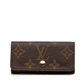 ルイ ヴィトン モノグラム ミュルティクレ4 4連 キーケース M62631 ブラウン PVC レザー レディース LOUIS VUITTON 【中古】