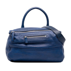 ジバンシー パンドラ ハンドバッグ ショルダーバッグ 2WAY ブルー レザー レディース Givenchy 中古